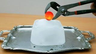 EXPERIMENT Glowing 1000 Degree METAL BALL vs ICE