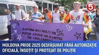 Moldova Pride 2025 desfășurat fără autorizație oficială, însoțit și protejat de poliție