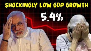 Indian economy in trouble? GDP Growth 5.4% | GDP Vs GST | Inflation  Unemployment  all time high