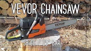 How good is a $146.99 VEVOR Chainsaw?  Unboxing, setup and demo