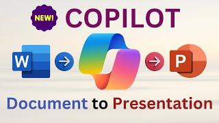 PowerPoint Copilot - create presentation from Word document