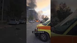 Iranian Missile Strikes Southern Israel Tech Park  Microsoft Site Hit #Israel #Iran #MissileAttack