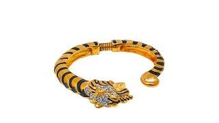 KJL by Kenneth Jay Lane "Opulent Tiger" Cuff Bracelet