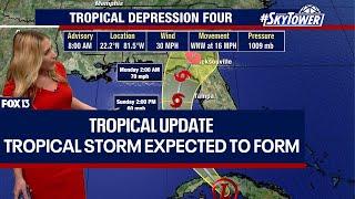 Tropical Depression Four expected to strengthen