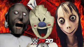 GRANNY vs ICE SCREAM vs MOMO | WWE 2K20 Gameplay