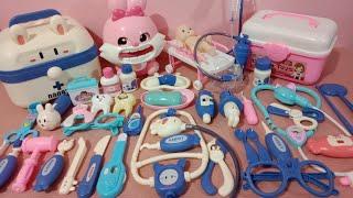 Hello kitty/ 8 Minutes Satisfying with Unboxing Two Sets Pink Rabbit Doctor Set Toys/ ASMR