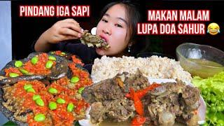 LUPA DOA SAHUR‼️ PINDANG IGA SAPI, TERONG PENYET DAN LALAPAN