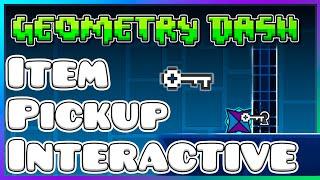 How to make an interactive ITEM that you can PICKUP | Geometry Dash 2.2 Editor Tutorial