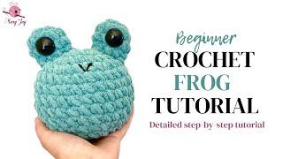 Great Beginner First Project! How To Crochet a Simple Frog: Quick, Easy Frog Tutorial & Free pattern