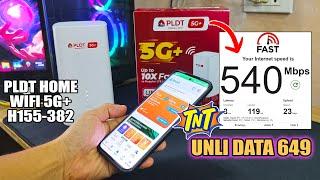 PLDT Home WiFi H155-382 Band Combination with TNT Unli Data 649 Speed Test Review! | INKfinite