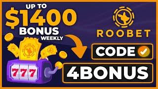 ROOBET PROMO CODE 4BONUS — UP TO $1400 WEEKLY BONUS & 20% CASHBACK (Roobet New Code 2025)