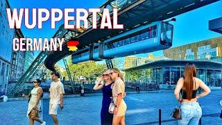 Wuppertal,Germany/Tour in Wuppertal, The suspension railway - the hard steel dragon 4k HDR