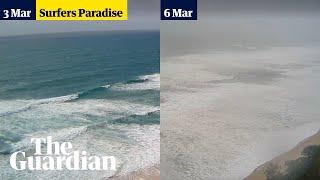 Before and after: the beaches in the path of Tropical Cyclone Alfred