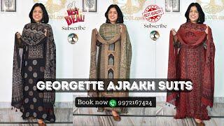 4th Jan India1001 -New Georgette Ajrakh suits.. Limited pcs,Book now 9972167424 #ajrakh #georgette