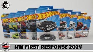 Hot Wheels First Response 2024 - The Complete Set Including the Treasure Hunt '47 Chevy Fleetline