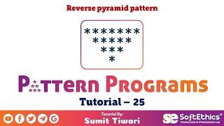 Pattern Programs Tutorial: Part 25 - Reverse pyramid pattern