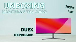 UNBOXING MONITOR DUEX TELA CURVA 34" (DXPRO340P)