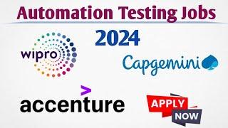 Latest 2024 Automation Testing Job openings in top MNC Companies. Skill set Selenium+Java.