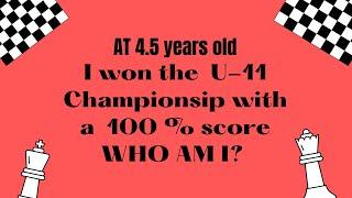 Who am I - won Championship with 100% score at 4.5 years old #chess#shorts #short