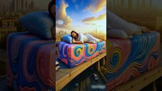 JESUS LOVE YOU | Jesus was resting on an overpass like His bed on a highway, He got up and went down