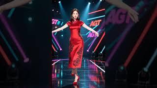 A woman fuses with a animal on AGT #americagottalent #agt #magic #talent #shorts #animal