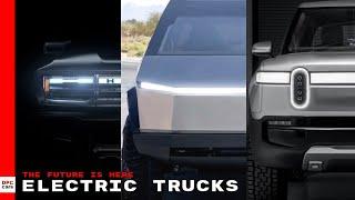 Electric GMC Hummer EV vs Tesla Cybertruck vs Rivian R1T Truck