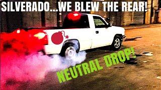 The Rear Of Chevy Silverado Explodes! NEUTRAL DROP!