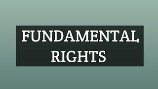 Meaning of Fundamental Rights / Article 19 of Indian Constitution