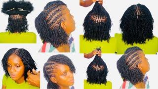 How to micro twist with your own natural hair #minitwist #microtwists #twist #twostrandtwist