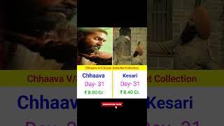 Chhaava V/S Kesari India Net Collection Day- 31 || #chhaava #vickykaushal #kesari #akshaykumar