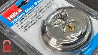 Hilka 70mm Disc Padlock Picked