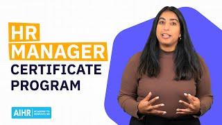 HR Manager Certificate Program Course Overview