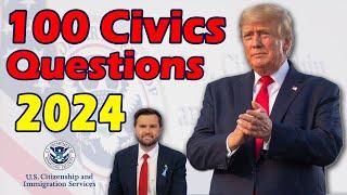 [2024 UPDATE] 100 Civics Questions and answers in RANDOM Order & SIMPLEST ANSWERS