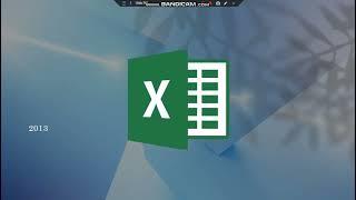 Evolution of Microsoft Excel logo (1985 - 2019)