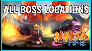 Roblox NINJA TIME ALL BOSS Locations [ 23 BOSSES ]