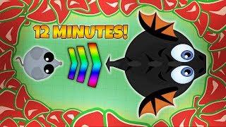 MOPE.IO FROM MOUSE TO BLACK DRAGON IN 12 MINUTES | Mope.io World Record!