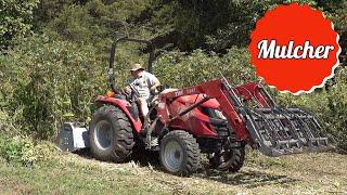 The Best Compact Tractor Flail mower Crushing Trails and Forest