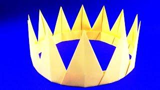 Как сделать корону из бумаги своими руками  Оригами корона. Origami crown