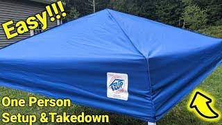 ► E-Z UP Canopy One Person Setup and Takedown Highlights