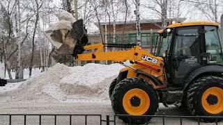 Работа по погрузке снега! Jcb 4cx️️