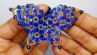 beading tutorial.How to make beaded butterfly.DIY beaded