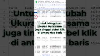 Mengubah Ukuran Kolom dan Baris - Google Sheets Tips & Tricks #belajaronline #googlesheets