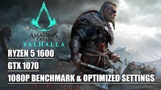 Assassin's Creed Valhalla | Optimized Settings | GTX 1070 | Ryzen 5 1600 | 1080P All Settings Tested