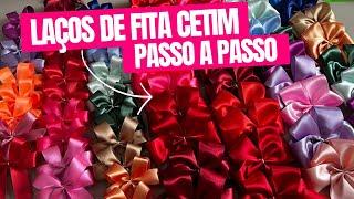 COMO FAZER LINDOS LAÇOS DE FITA DE CETIM PARA KITS E CESTAS | PASSO A PASSO.