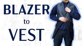 Blazer to vest transformation