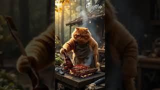 Chubby Cat vs Crocodile: The Ultimate Cooking Battle | ASMR Cooking | Huggle Hill