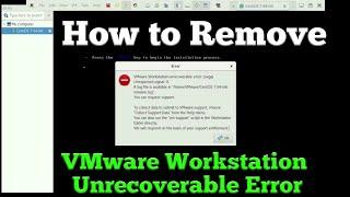 VMware Workstation Unrecoverable Error Solved | Unexpected signal 4 | VMware in Linux | Jen Tech