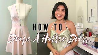 How To Drape A Halter Dress & Pattern