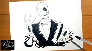 How to Draw W. D. Gaster from Undertale