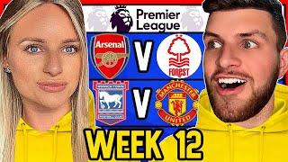 PREMIER LEAGUE WEEK 12 PREDICTIONS